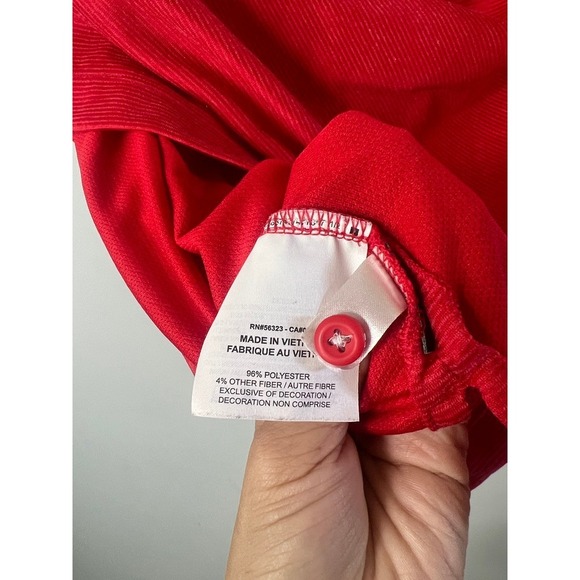 Nike Men's Chiefs NFL Red White Colorblock Polo Collard Shirt Size - Picture 6 of 6